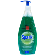 Detergent lichid pentru vase Sano Spark castravete, 1 litru, cu pompiță